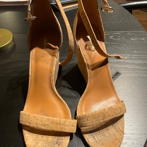 Brown cork wedge sandals - Picture 4 of 4